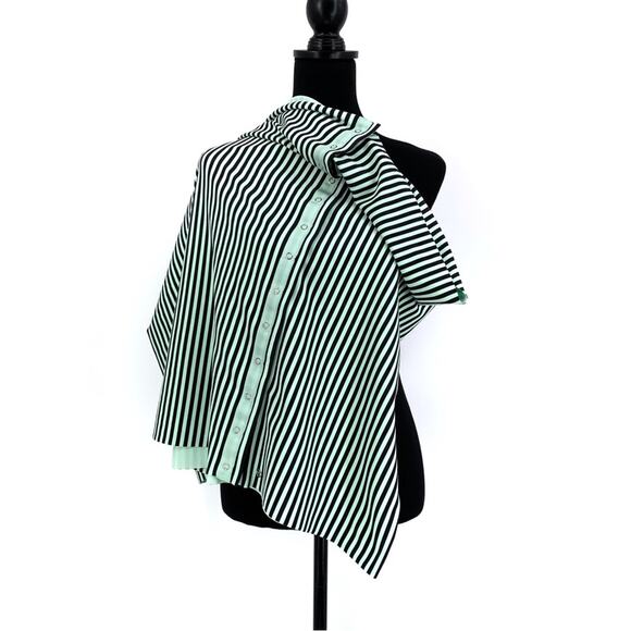 LULULEMON Vinyasa Scarf *Rulu Classic Stripe Mint Moment Black OS - Picture 3 of 3